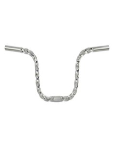 U Square Twisted Handlebar 9 25.4mm Chrome.